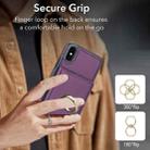 For iPhone XR RFID Anti-theft Card Ring Holder Phone Case(Dark Purple) - 3