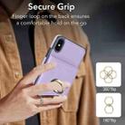 For iPhone XS Max RFID Anti-theft Card Ring Holder Phone Case(Purple) - 3