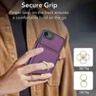 For iPhone 8 Plus / 7 Plus RFID Anti-theft Card Ring Holder Phone Case(Dark Purple) - 3