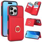 For iPhone 16 Pro Max RFID Anti-theft Card Ring Holder Phone Case(Red) - 1