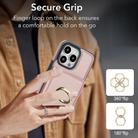 For iPhone 16 Pro Max RFID Anti-theft Card Ring Holder Phone Case(Rose Gold) - 3