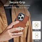 For iPhone 16 Pro Max RFID Anti-theft Card Ring Holder Phone Case(Brown) - 3