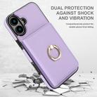 For iPhone 16 Plus RFID Anti-theft Card Ring Holder Phone Case(Purple) - 2