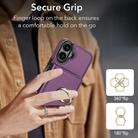 For iPhone 16 RFID Anti-theft Card Ring Holder Phone Case(Dark Purple) - 3