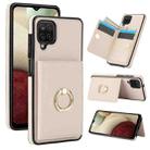 For Samsung Galaxy A12 RFID Anti-theft Card Ring Holder Phone Case(White) - 1