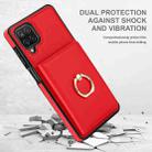 For Samsung Galaxy A12 RFID Anti-theft Card Ring Holder Phone Case(Red) - 2