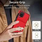 For Samsung Galaxy A12 RFID Anti-theft Card Ring Holder Phone Case(Red) - 3