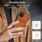 For Samsung Galaxy A12 RFID Anti-theft Card Ring Holder Phone Case(Brown) - 3