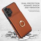 For Samsung Galaxy A13 4G/5G RFID Anti-theft Card Ring Holder Phone Case(Brown) - 2