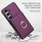 For Samsung Galaxy A15 4G/5G RFID Anti-theft Card Ring Holder Phone Case(Dark Purple) - 2