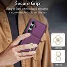 For Samsung Galaxy A15 4G/5G RFID Anti-theft Card Ring Holder Phone Case(Dark Purple) - 3