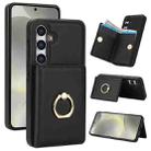 For Samsung Galaxy A55 RFID Anti-theft Card Ring Holder Phone Case(Black) - 1