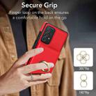 For Samsung Galaxy A72 4G/5G RFID Anti-theft Card Ring Holder Phone Case(Red) - 3