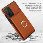 For Samsung Galaxy A72 4G/5G RFID Anti-theft Card Ring Holder Phone Case(Brown) - 2
