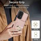 For Samsung Galaxy A53 4G/5G RFID Anti-theft Card Ring Holder Phone Case(Rose Gold) - 3