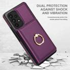 For Samsung Galaxy A53 4G/5G RFID Anti-theft Card Ring Holder Phone Case(Dark Purple) - 2