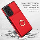 For Samsung Galaxy A73 4G/5G RFID Anti-theft Card Ring Holder Phone Case(Red) - 2