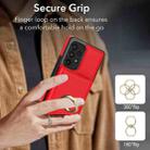 For Samsung Galaxy A73 4G/5G RFID Anti-theft Card Ring Holder Phone Case(Red) - 3