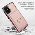 For Samsung Galaxy A71 4G RFID Anti-theft Card Ring Holder Phone Case(Rose Gold) - 2