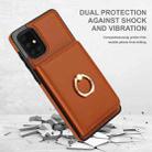 For Samsung Galaxy A71 4G RFID Anti-theft Card Ring Holder Phone Case(Brown) - 2