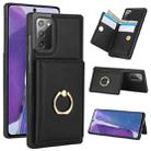 For Samsung Galaxy Note20 Ultra RFID Anti-theft Card Ring Holder Phone Case(Black) - 1