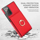 For Samsung Galaxy Note20 RFID Anti-theft Card Ring Holder Phone Case(Red) - 2