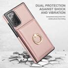 For Samsung Galaxy Note20 RFID Anti-theft Card Ring Holder Phone Case(Rose Gold) - 2