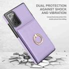 For Samsung Galaxy Note20 RFID Anti-theft Card Ring Holder Phone Case(Purple) - 2