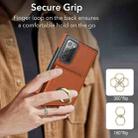 For Samsung Galaxy Note20 RFID Anti-theft Card Ring Holder Phone Case(Brown) - 3