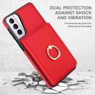 For Samsung Galaxy S21 5G RFID Anti-theft Card Ring Holder Phone Case(Red) - 2