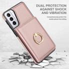 For Samsung Galaxy S21 5G RFID Anti-theft Card Ring Holder Phone Case(Rose Gold) - 2