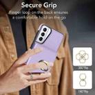 For Samsung Galaxy S21 5G RFID Anti-theft Card Ring Holder Phone Case(Purple) - 3