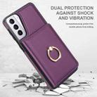 For Samsung Galaxy S21+ 5G RFID Anti-theft Card Ring Holder Phone Case(Dark Purple) - 2