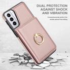 For Samsung Galaxy S21 FE 5G RFID Anti-theft Card Ring Holder Phone Case(Rose Gold) - 2