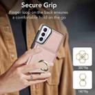 For Samsung Galaxy S21 FE 5G RFID Anti-theft Card Ring Holder Phone Case(Rose Gold) - 3