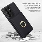 For Samsung Galaxy S21 Ultra 5G RFID Anti-theft Card Ring Holder Phone Case(Black) - 2