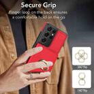 For Samsung Galaxy S21 Ultra 5G RFID Anti-theft Card Ring Holder Phone Case(Red) - 3