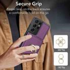 For Samsung Galaxy S21 Ultra 5G RFID Anti-theft Card Ring Holder Phone Case(Dark Purple) - 3