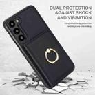 For Samsung Galaxy S22 5G RFID Anti-theft Card Ring Holder Phone Case(Black) - 2