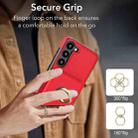 For Samsung Galaxy S22 5G RFID Anti-theft Card Ring Holder Phone Case(Red) - 3