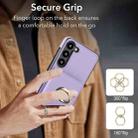 For Samsung Galaxy S22 5G RFID Anti-theft Card Ring Holder Phone Case(Purple) - 3