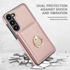 For Samsung Galaxy S22+ 5G RFID Anti-theft Card Ring Holder Phone Case(Rose Gold) - 2