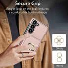 For Samsung Galaxy S22+ 5G RFID Anti-theft Card Ring Holder Phone Case(Rose Gold) - 3