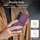 For Samsung Galaxy S22+ 5G RFID Anti-theft Card Ring Holder Phone Case(Dark Purple) - 3