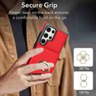 For Samsung Galaxy S22 Ultra 5G RFID Anti-theft Card Ring Holder Phone Case(Red) - 3