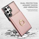 For Samsung Galaxy S22 Ultra 5G RFID Anti-theft Card Ring Holder Phone Case(Rose Gold) - 2