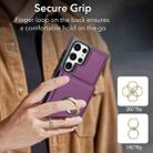 For Samsung Galaxy S22 Ultra 5G RFID Anti-theft Card Ring Holder Phone Case(Dark Purple) - 3