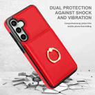 For Samsung Galaxy S23 FE 5G RFID Anti-theft Card Ring Holder Phone Case(Red) - 2