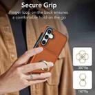 For Samsung Galaxy S23 FE 5G RFID Anti-theft Card Ring Holder Phone Case(Brown) - 3