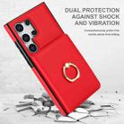 For Samsung Galaxy S24 Ultra 5G RFID Anti-theft Card Ring Holder Phone Case(Red) - 2